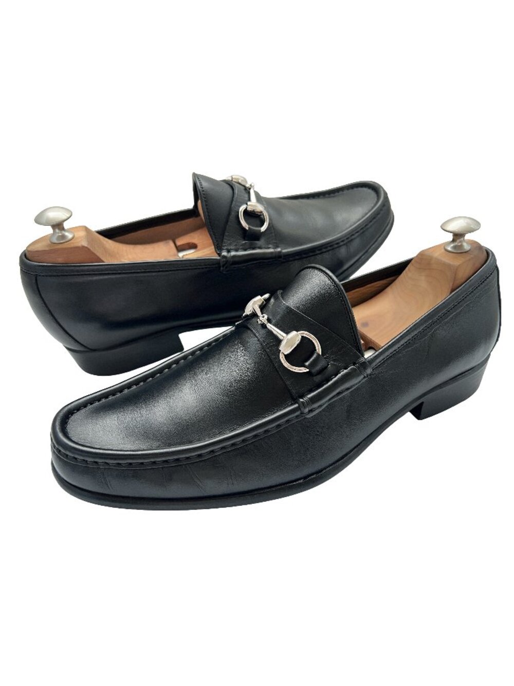 $1090 Gucci Mens Horsebit 1953 Dress Shoes Silver Bit Loafers US 9.5 / UK 9 / 43 - Picture 6 of 11